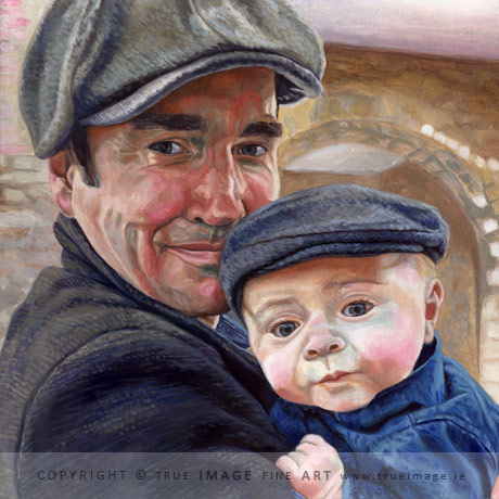 dad and baby son portrait