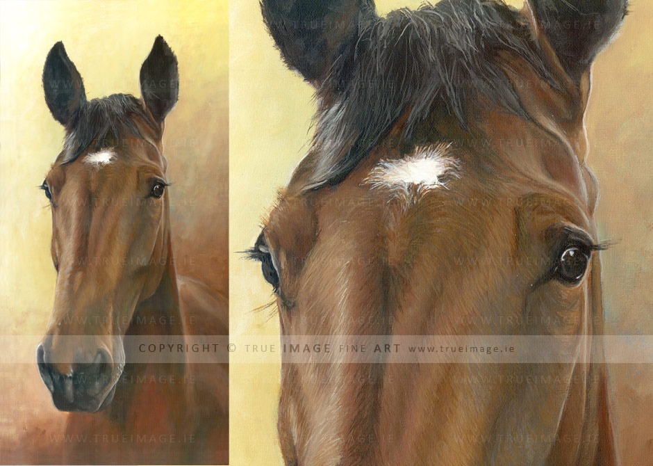 brown horse head painting brown-horse-painting