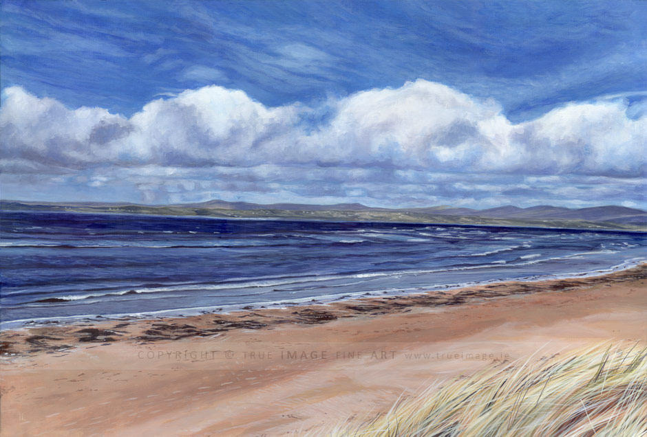 seascape painting of a beach
