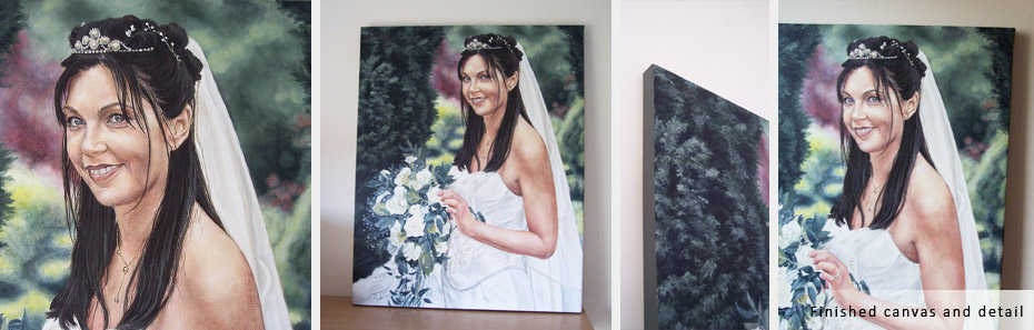 wedding portrait painting on canvas wedding painting in acrylic