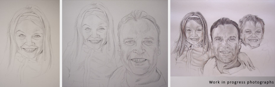 family portrait in progress photographs