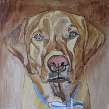Golden Labrador Painting