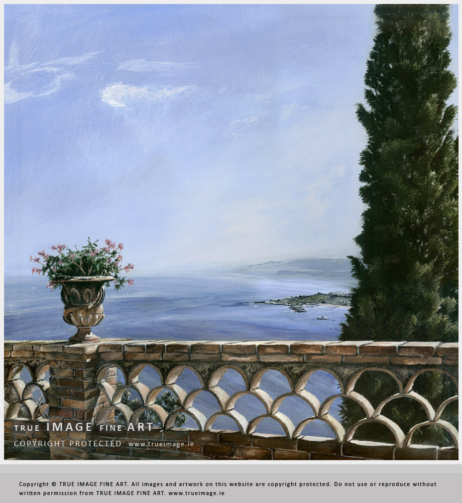 sicily landscape painting in acrylic by True Image Fine Art