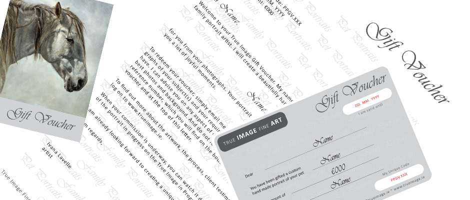 pet and family portraits gift vouchers